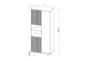 HAUSELEMENT Mehrzweckschrank NUBIA NB-05 3 Türen Vitrine Regal Schrank Modern Bild 5