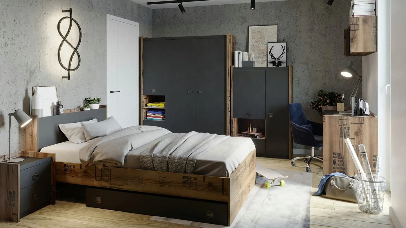 HAUSELEMENT Nachttisch FARGO FG-12 mit 2 Schubladen - Bild 4