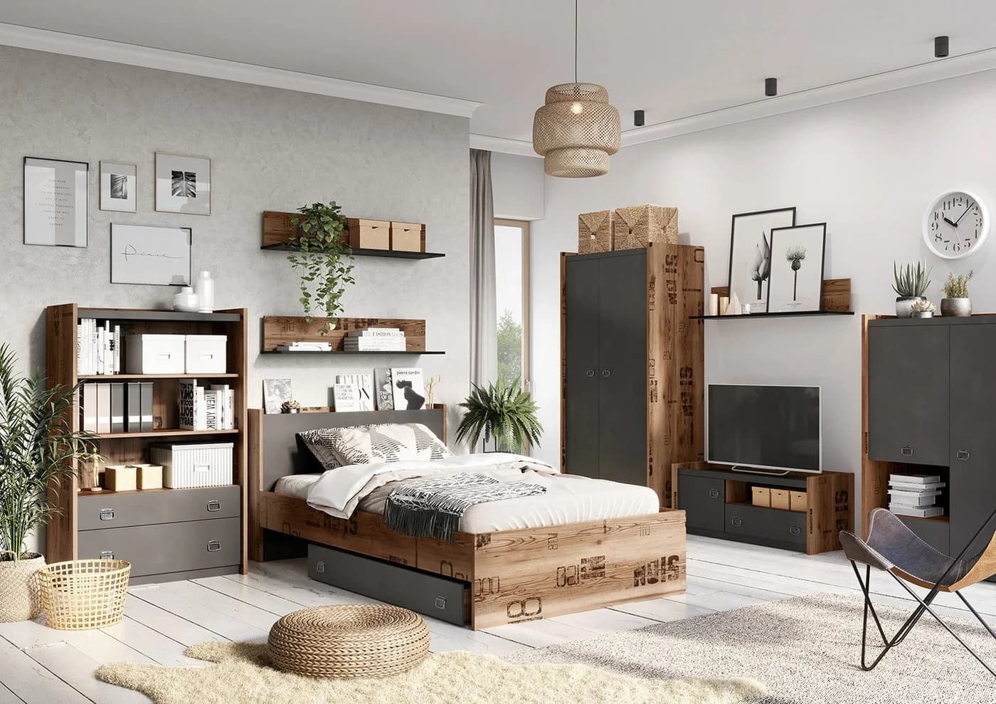 HAUSELEMENT Nachttisch FARGO FG-12 mit 2 Schubladen - Bild 5