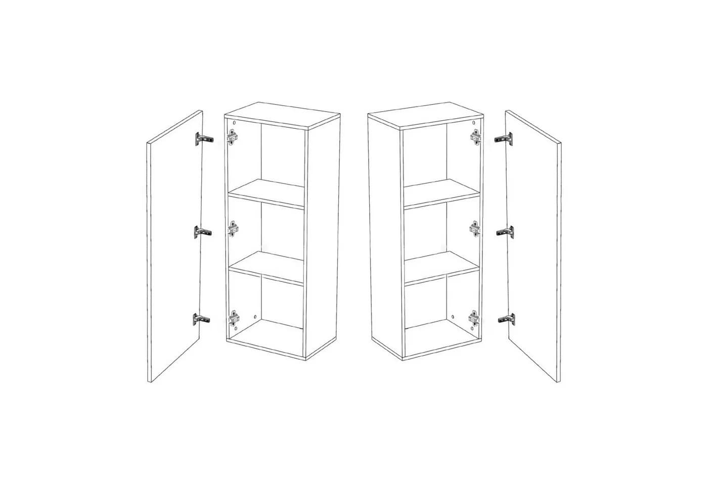 HAUSELEMENT Hängeschrank CALABRINI C-15 Modern Weiß - Bild 2
