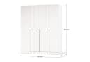 HAUSELEMENT Kleiderschrank FINN Weiß 4 Türen SoftClose Modern Bild 3