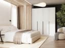 HAUSELEMENT Kleiderschrank FINN Weiß 4 Türen SoftClose Modern Bild 4