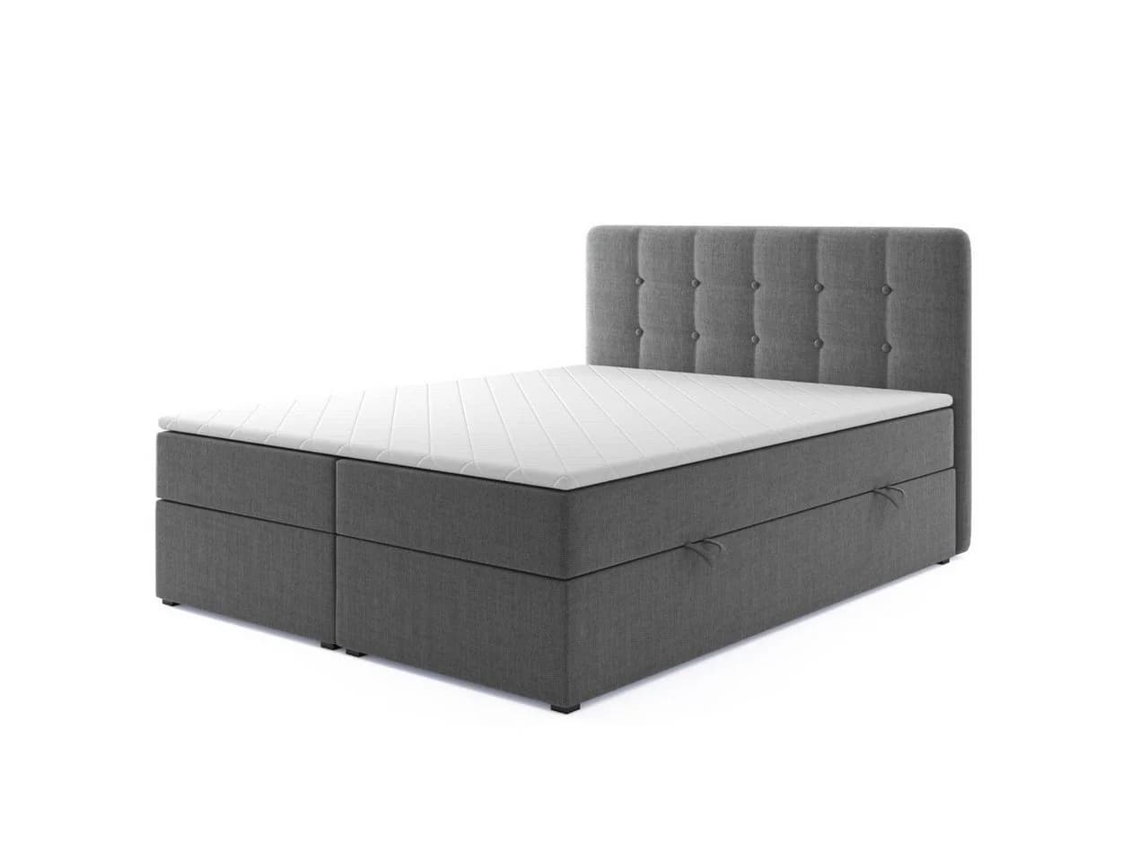 M-Punkt24 Boxspringbett Athen 180x200cm Grau oder Schwarz - Bild 2