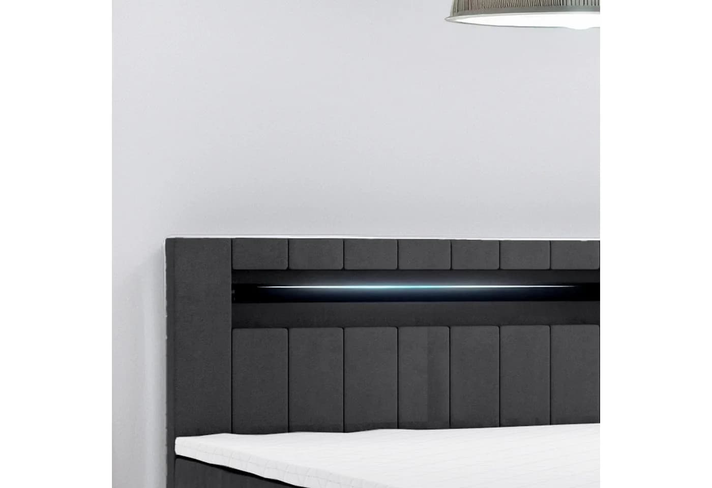 M-Punkt Boxspringbett KUBA Schwarz mit Bettkasten und Topper - Bild 4