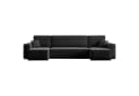 M-Punkt24 Wohnlandschaft COMO U-Form Sofa Bett Cord Schwarz Bild 2