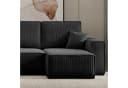 M-Punkt24 Wohnlandschaft COMO U-Form Sofa Bett Cord Schwarz Bild 5