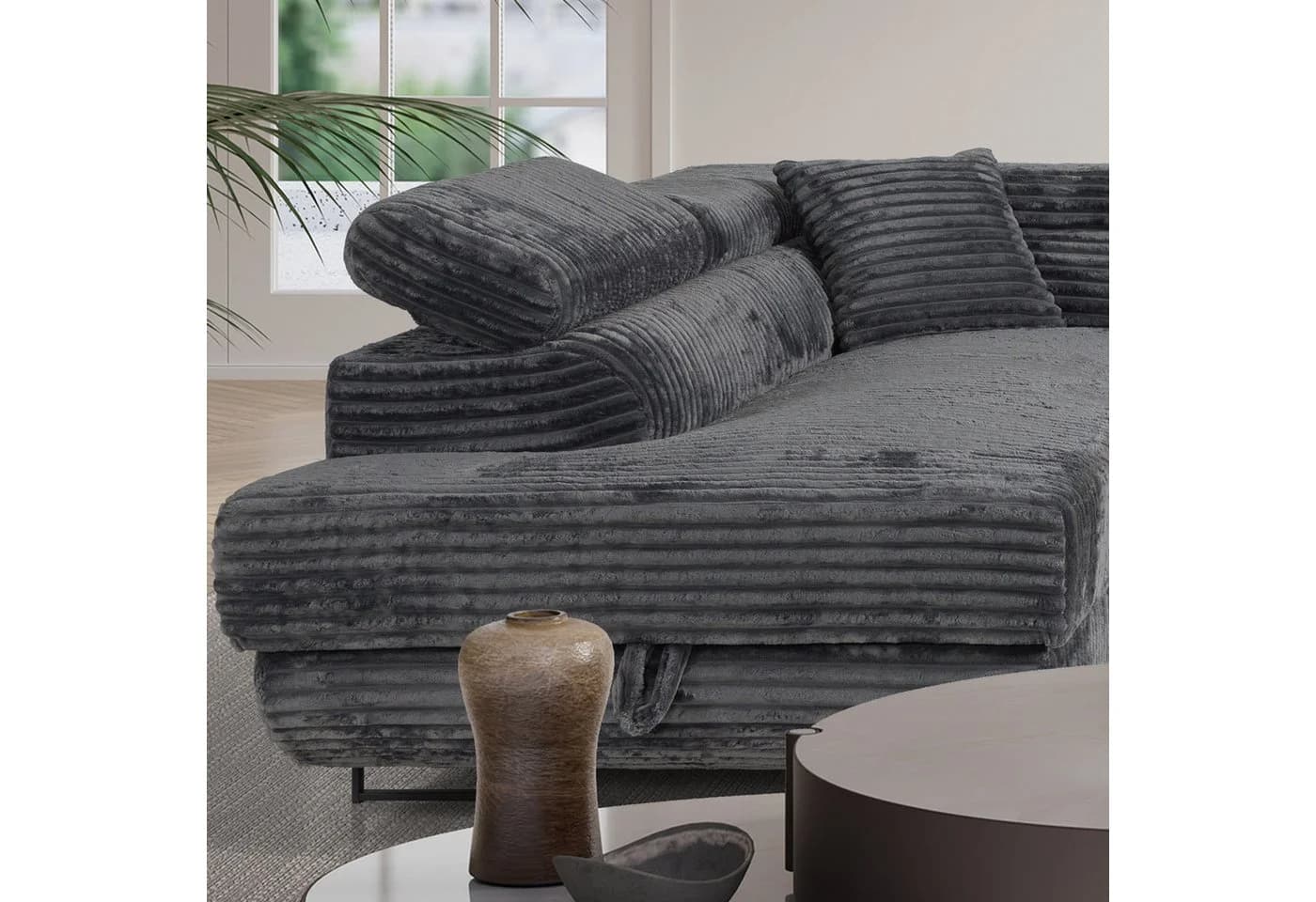 M-Punkt24 Wohnlandschaft MIAMI TILIA U-Form Bettkasten Kopfteilverstellung - Bild 3