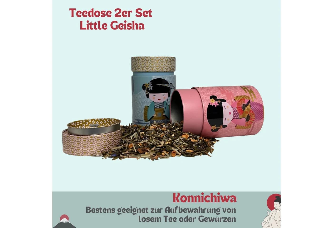 MediMuc Teedose 2er Set Little Geisha Lackiert