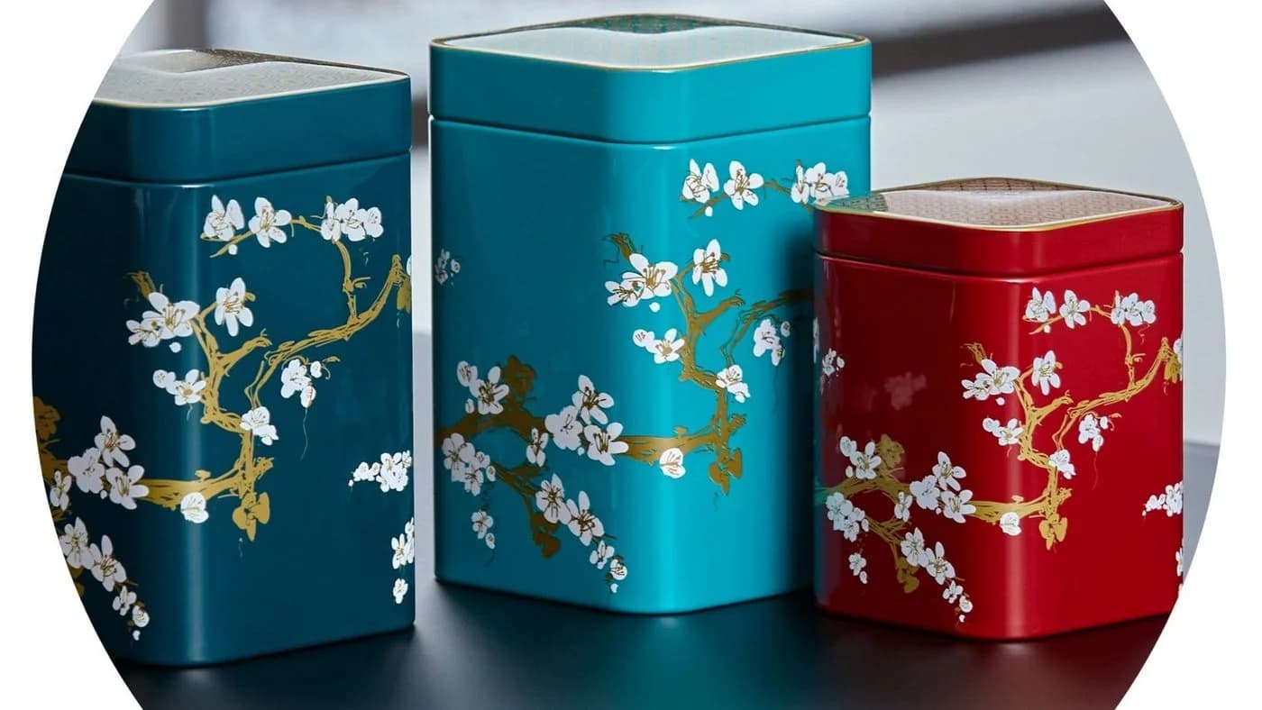MediMuc Teedose 3er Set Japan Jade Weiß Lackiert