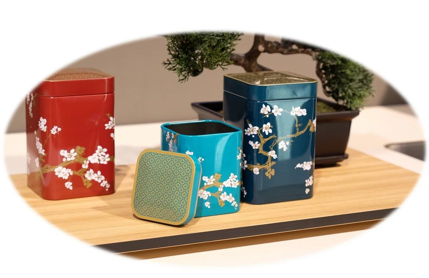 MediMuc Teedose 3er Set Japan Jade Weiß Lackiert - Bild 3