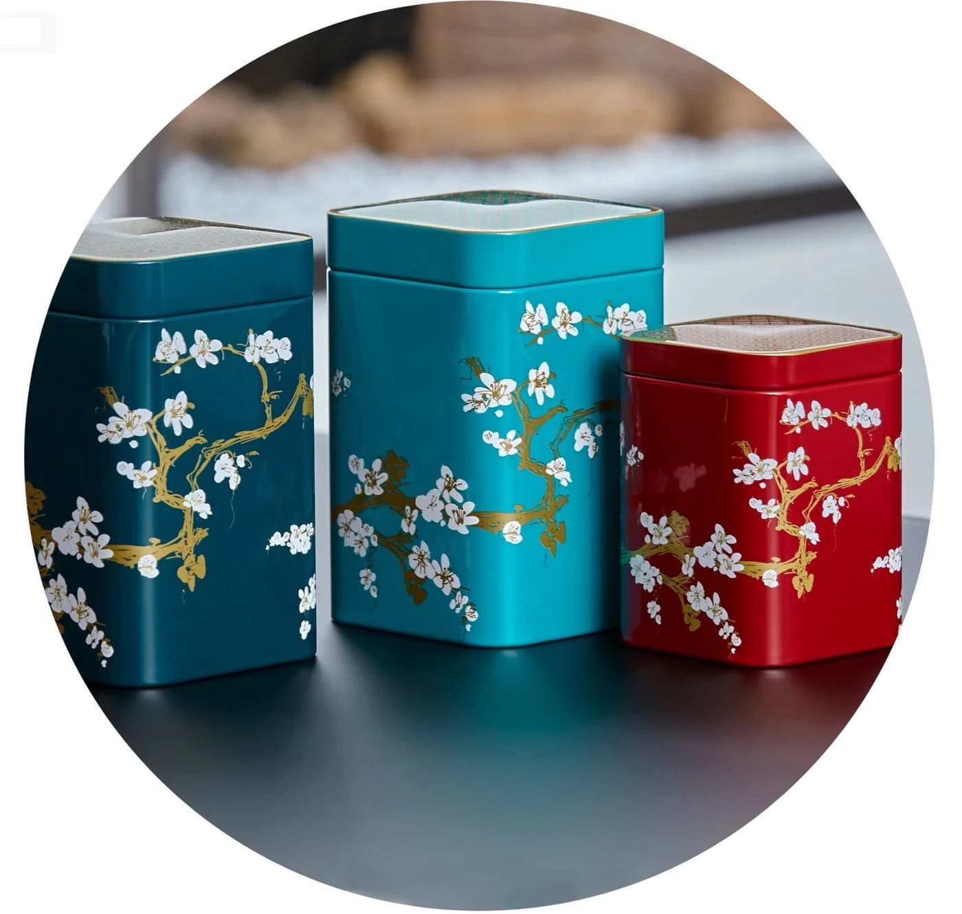 MediMuc Teedose 3er Set Japan Jade Weiß Lackiert - Bild 4