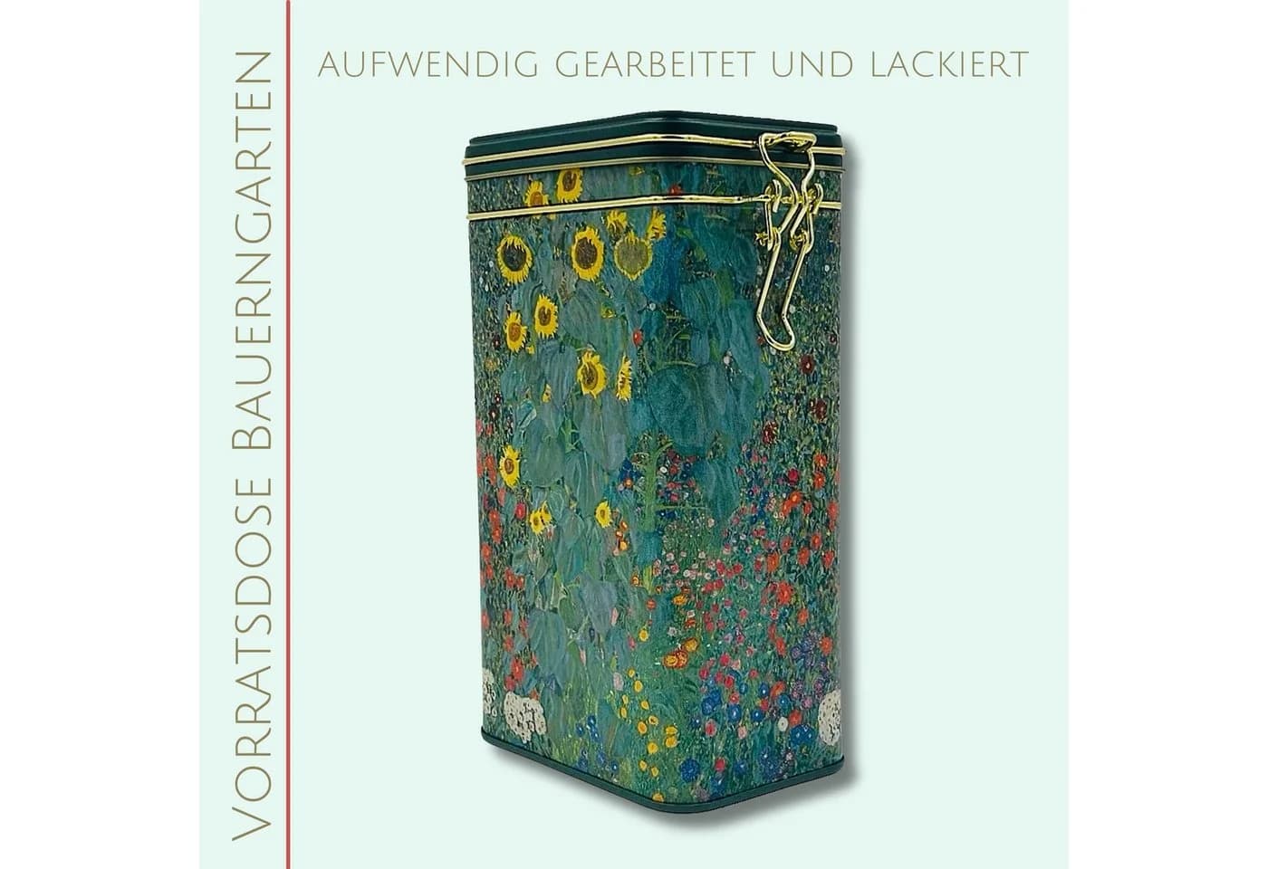 MediMuc Kaffeedose Bauerngarten Gustav Klimt Motiv Blechdose