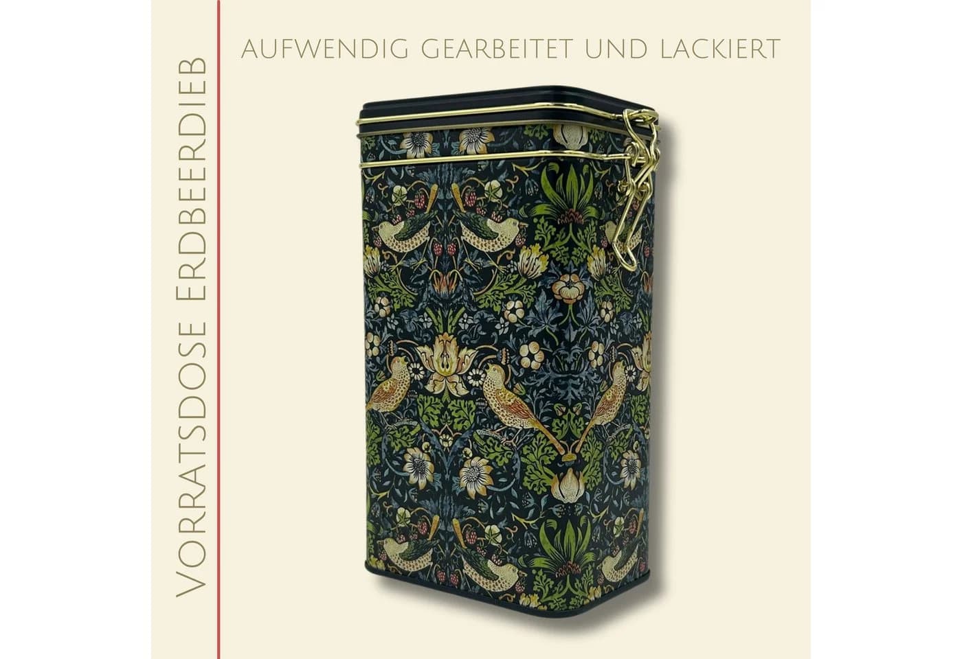 MediMuc Kaffeedose Erdbeerdieb Bügelverschluss Dichtung Gustav Klimt Motiv