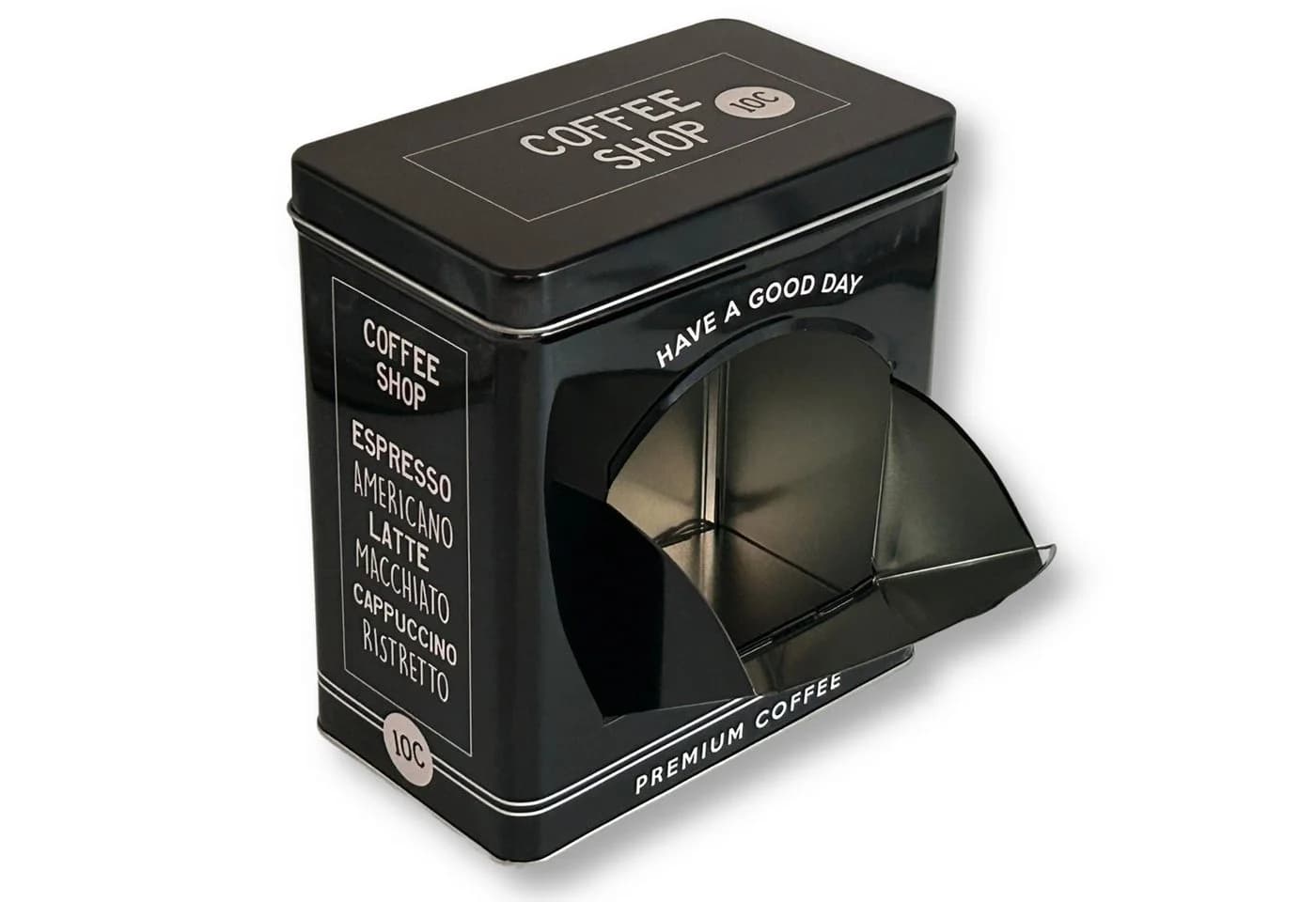 MediMuc Kaffeedose Vorratsdose Schwarz Oval 1,8L - Bild 2