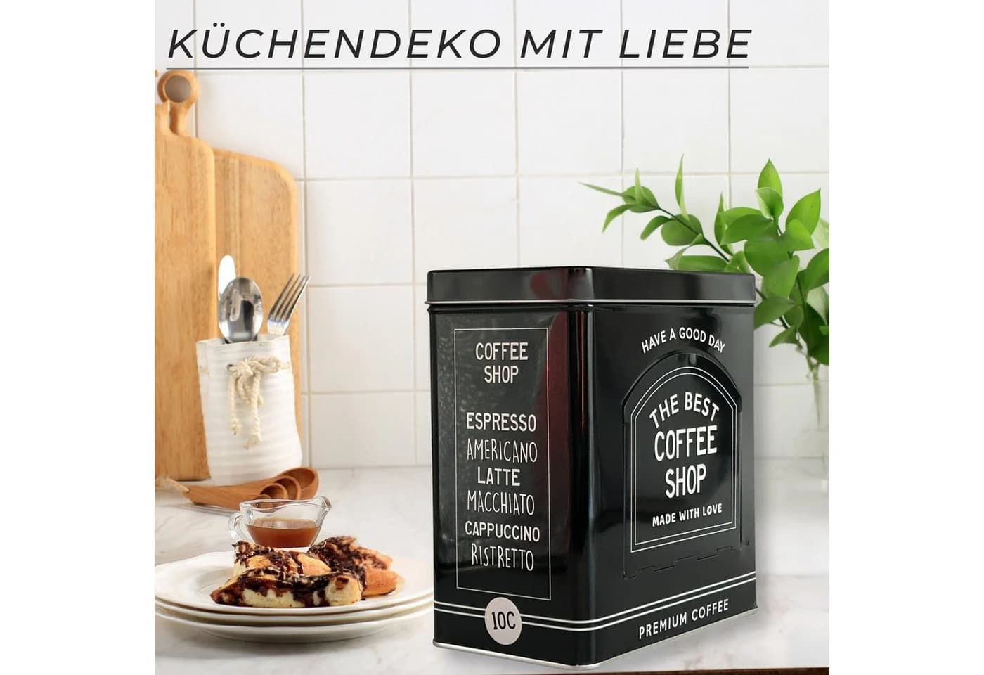 MediMuc Kaffeedose Vorratsdose Schwarz Oval 1,8L - Bild 4