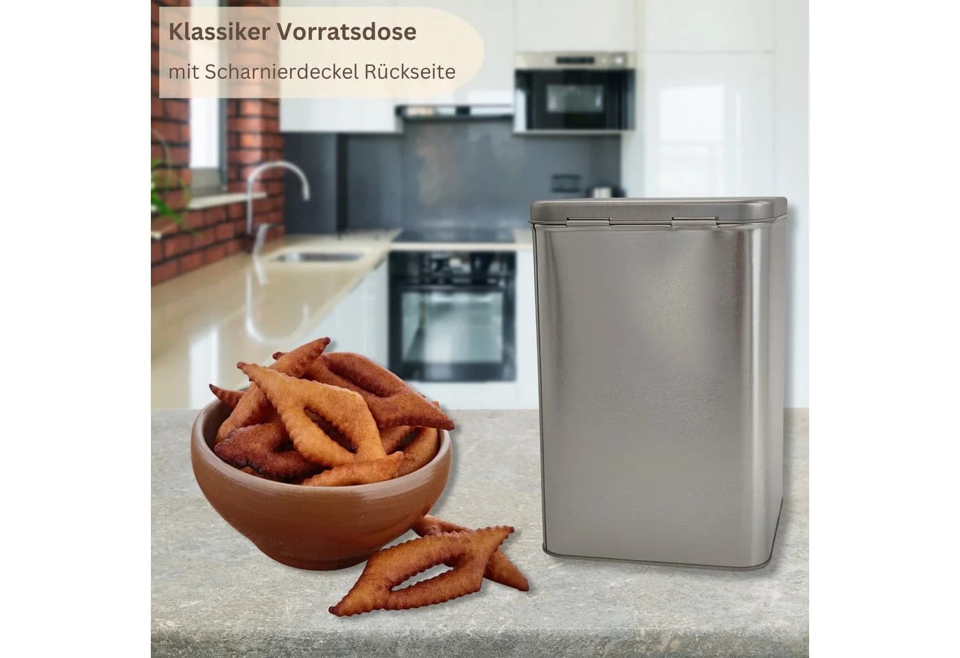 MediMuc Keksdose Klassiker Vorratsdose mit Scharnierdeckel Metall - Bild 4