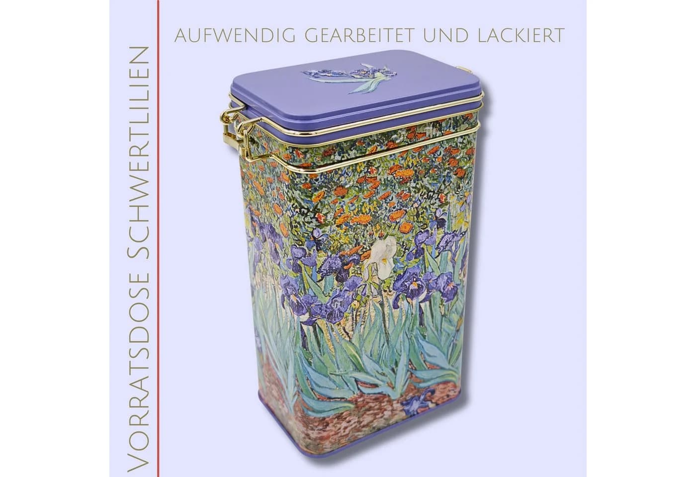 MediMuc Kaffeedose Schwertlilie Bügelverschluss 1,5L