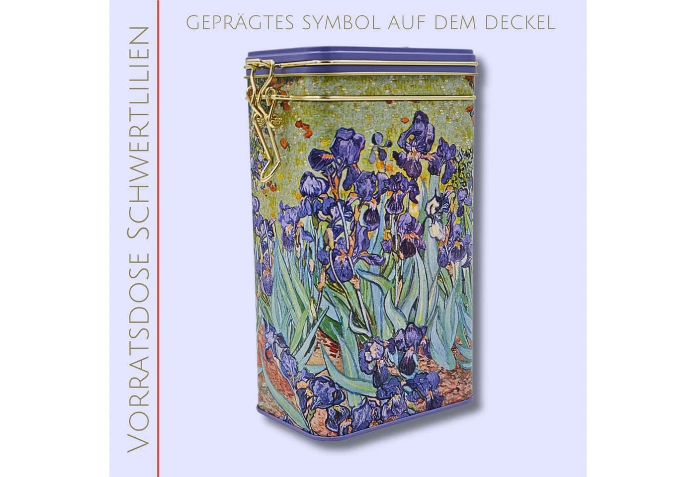 MediMuc Kaffeedose Schwertlilie Bügelverschluss 1,5L - Bild 5
