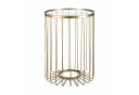 KEINerlei® Beistelltisch Rund Metall Gold Glas Couchtisch Nachttisch Bild 1