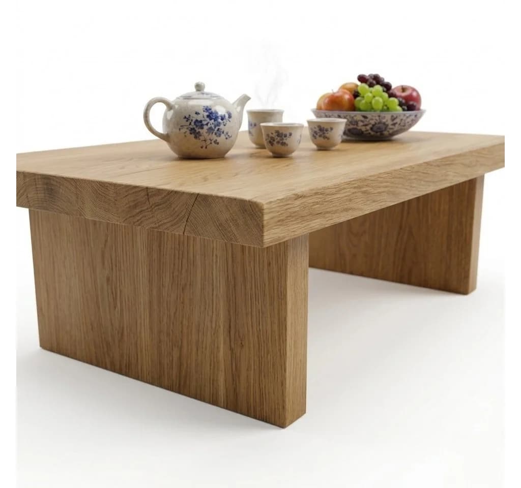 DaoWood Couchtisch aus Massivholz Eiche Transparent geölt - Bild 4