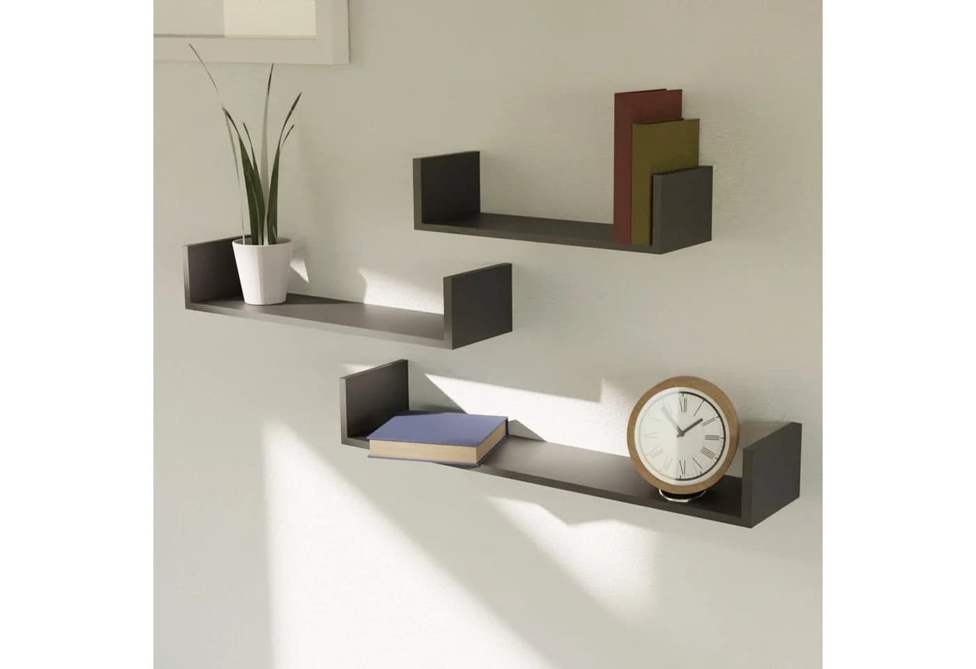 INDA-Exclusiv Wandregal 3er Set MDF PVC Modern - Bild 2