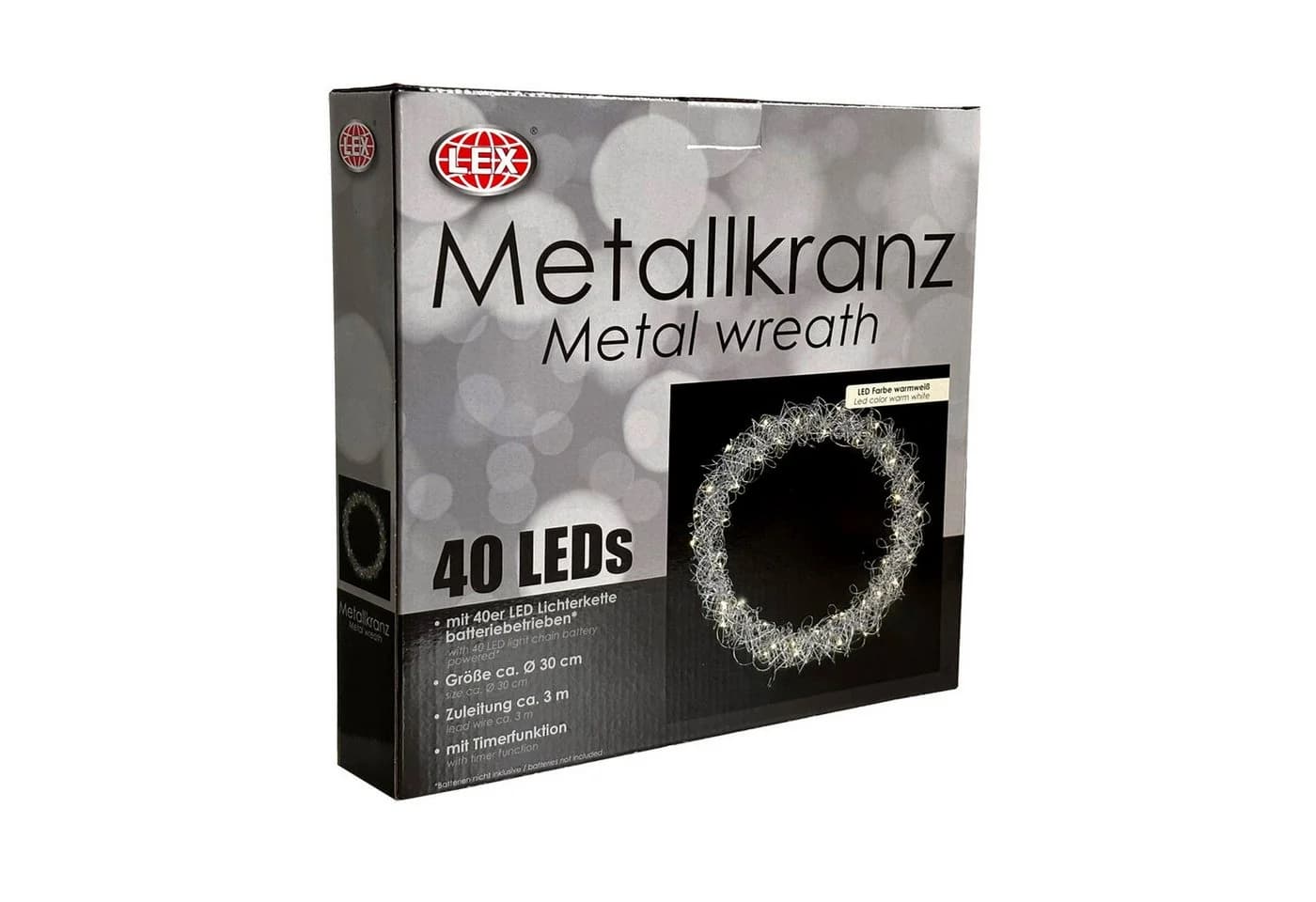 INDA-Exclusiv LED Hängekranz Metall Ø30cm warmweiß - Bild 3