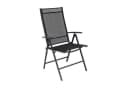 Mojawo Garten-Klappstuhl Schwarz 7-fach verstellbar Metall Textilene Bild 2