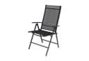 Mojawo Garten-Klappstuhl Schwarz 7-fach verstellbar Metall Textilene Bild 3