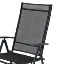 Mojawo Garten-Klappstuhl Schwarz 7-fach verstellbar Metall Textilene Bild 4