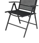 Mojawo Garten-Klappstuhl Schwarz 7-fach verstellbar Metall Textilene Bild 5