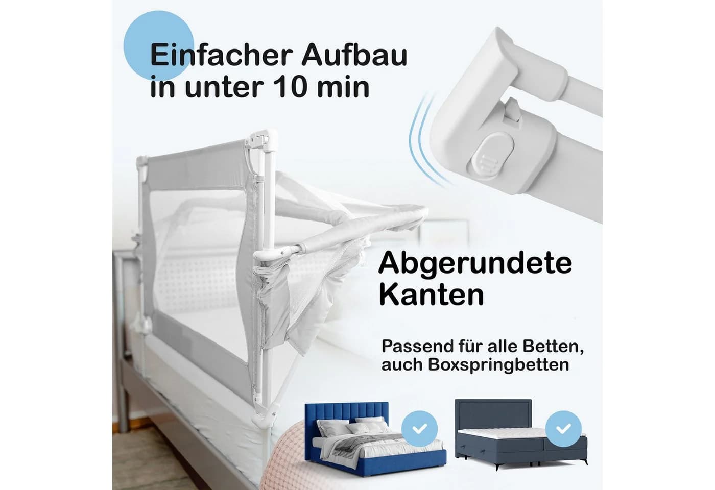 BabyBeFun Babybett im Bett Beistellbett Höhenverstellbar Mit Rollen - Bild 4