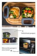 Viwares Vorratsdosen-Set 12er Anthrazit SERIE FOLY 1.75L Kunststoff Bild 5
