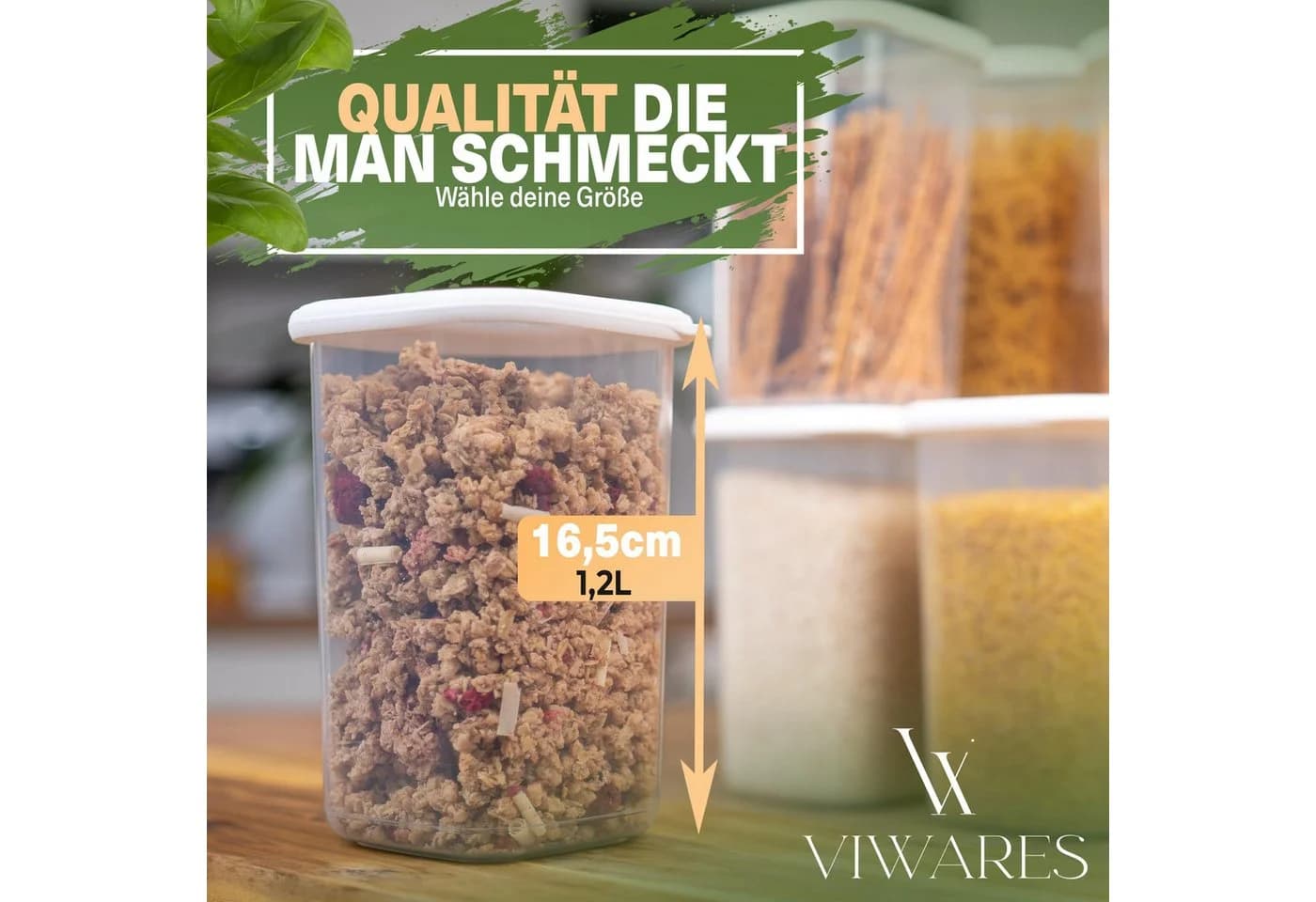 Viwares Vorratsdosen-Set 12er Weiß SERIE FOLY Kunststoff