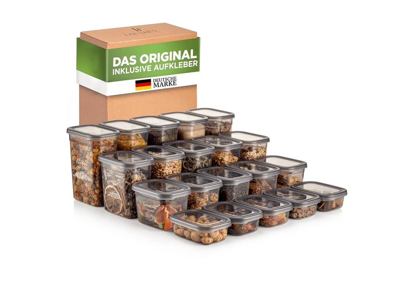 Viwares Vorratsdosen-Set 20-tlg. Rechteckig Transparent Polypropylen - Bild 2