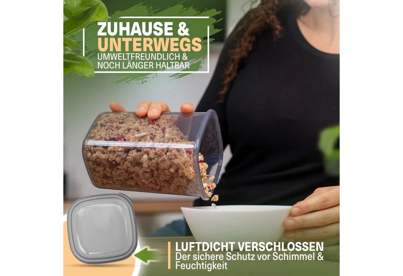 Viwares Vorratsdose Mix Eckig 36-tlg. Grau/Weiß Polypropylen - Bild 5