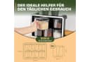 Viwares Gewürzregal 6-tlg. Schwarz mit Wandhalterung Bild 1