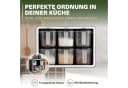 Viwares Gewürzregal 6-tlg. Schwarz mit Wandhalterung Bild 3