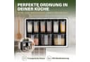 Viwares Gewürzbehälter Gewürzdosen für organisierte Küche 12er Set Mit Wandhalterung und Löffeln Bild 3