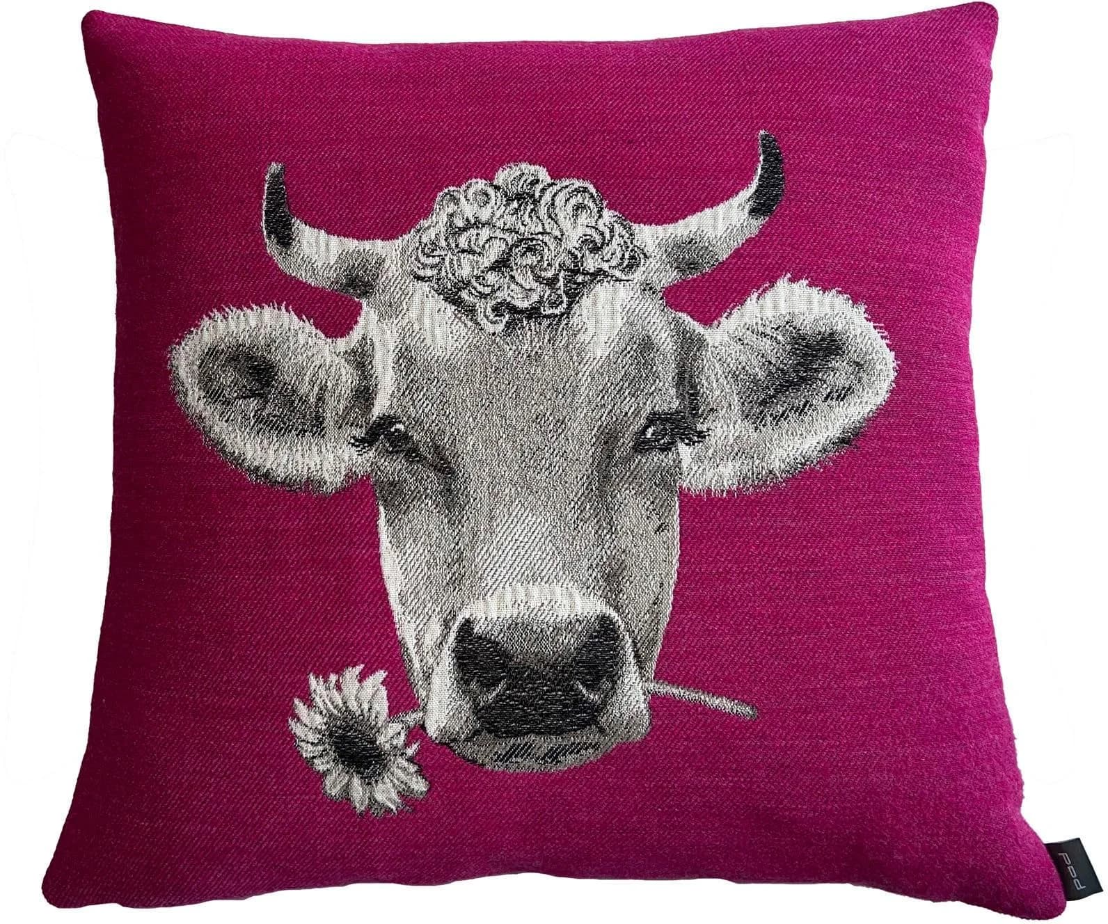 PAD Dekokissen MOO Kissenhülle Pink Tiermotiv 45x45 cm - Bild 2