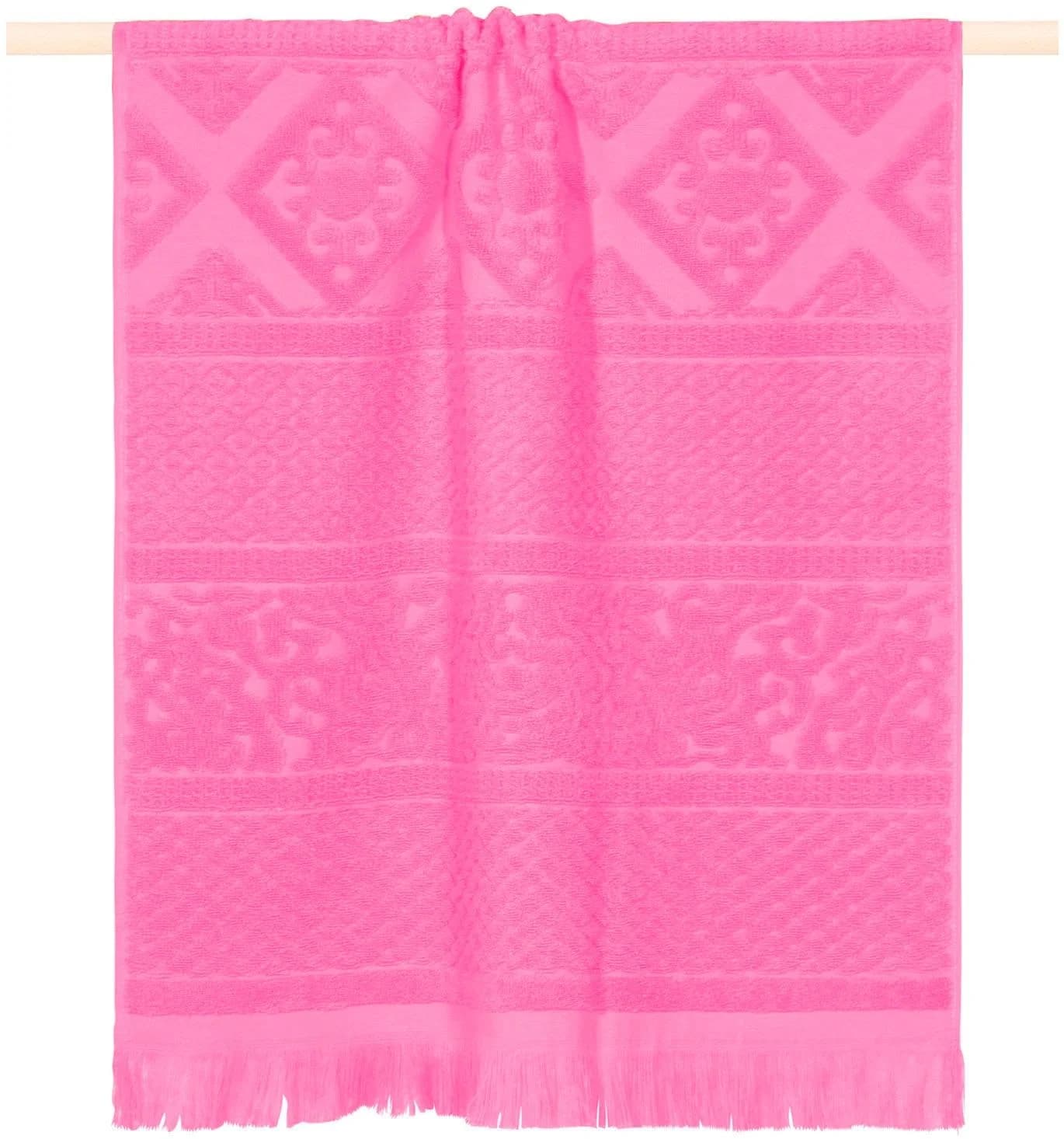 PAD Strandtuch HARLEM Pink Frottee mit Fransen