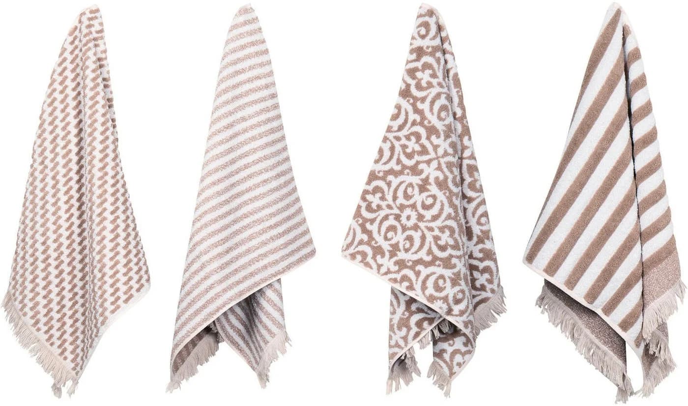 PAD Gästehandtuch Set FAMILY Taupe Frottee 12-tlg.