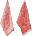 PAD Geschirrtuch SEA Set 2-tlg. 100% Baumwolle Rot Meeresbewohner Bild 2