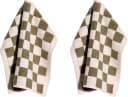 PAD Seiftuch CHESS 2-tlg. Set Olivgrün Karo Frottee Bild 2