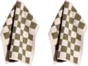 PAD Seiftuch CHESS 2-tlg. Set Olivgrün Karo Frottee Bild 3