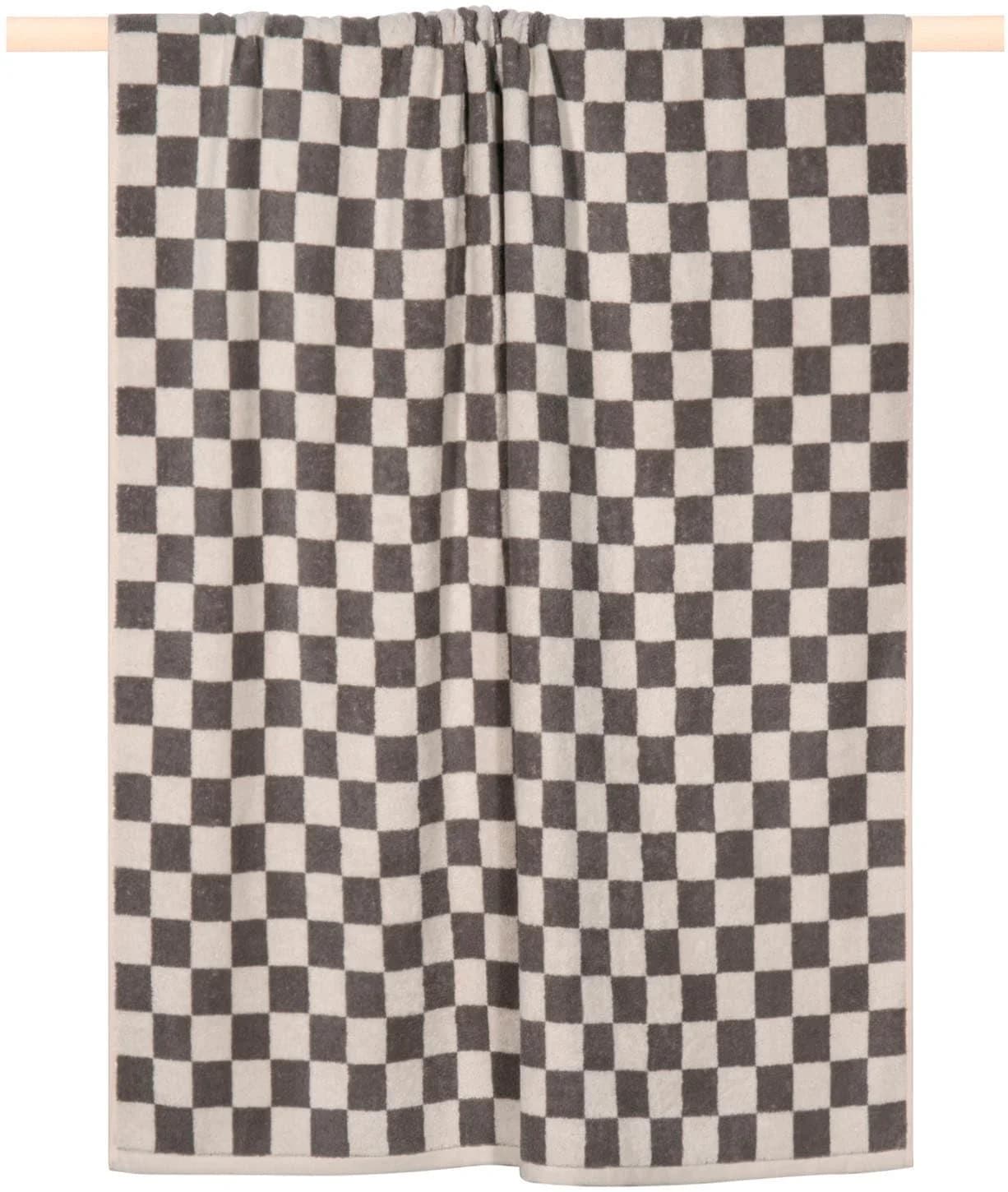 PAD Badetuch CHESS Grau Frottee 100% Baumwolle Modernes Design - Bild 3
