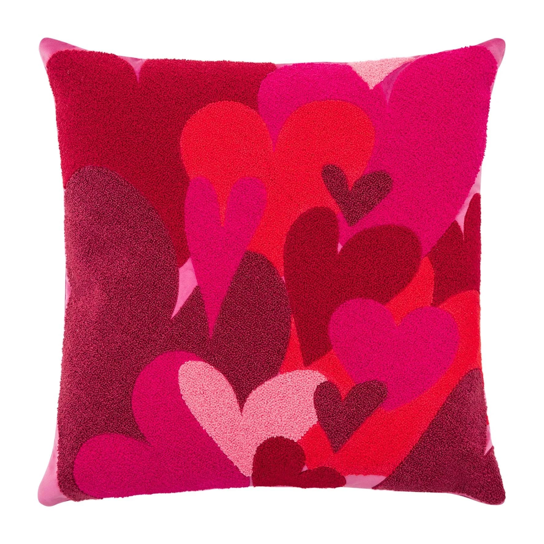 PAD Kissenhülle Hearts Embroidery Hot Pink Herzen 45x45cm - Bild 3