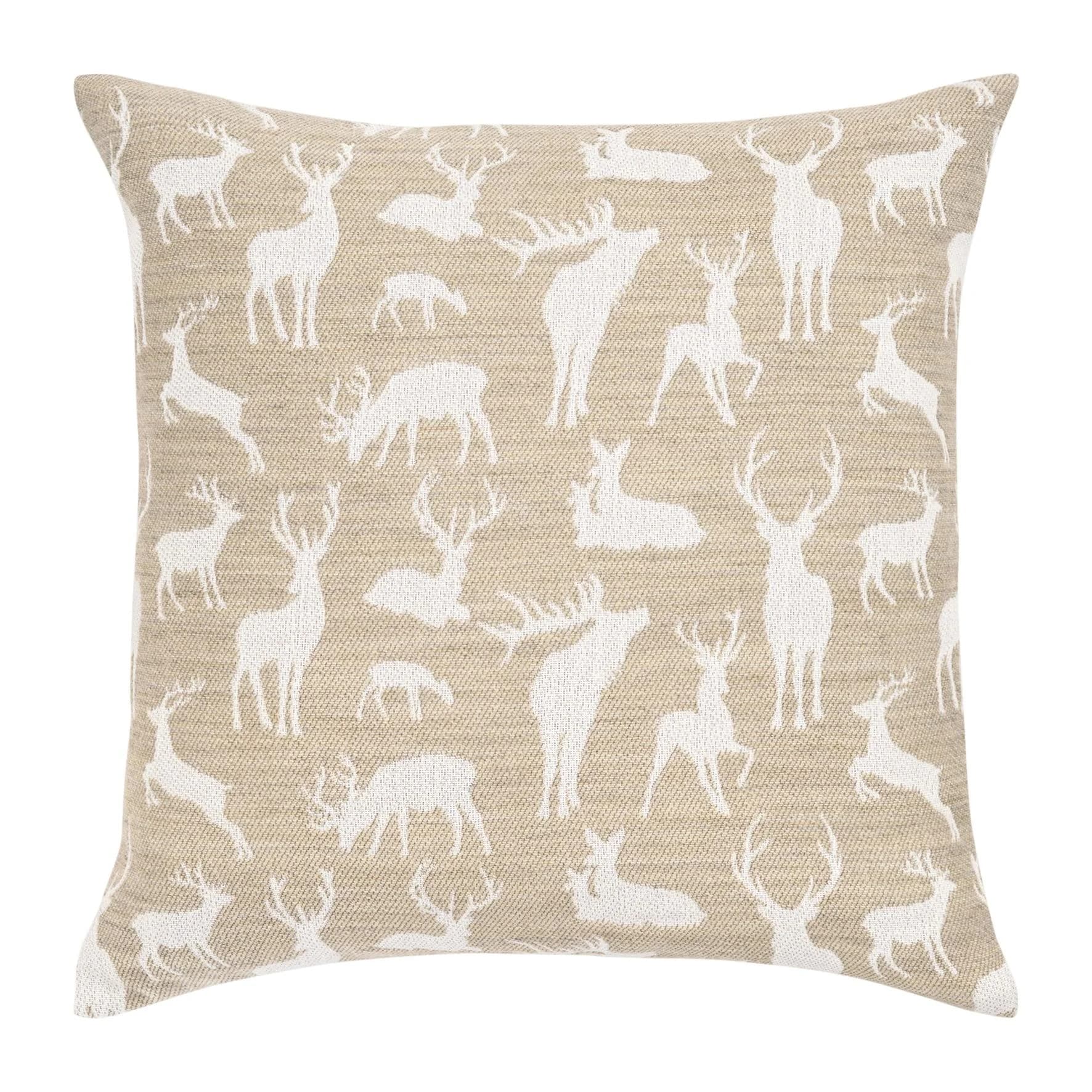 Dekokissen PAD "HERD" beige weiß 45x45 cm Baumwolle Acryl