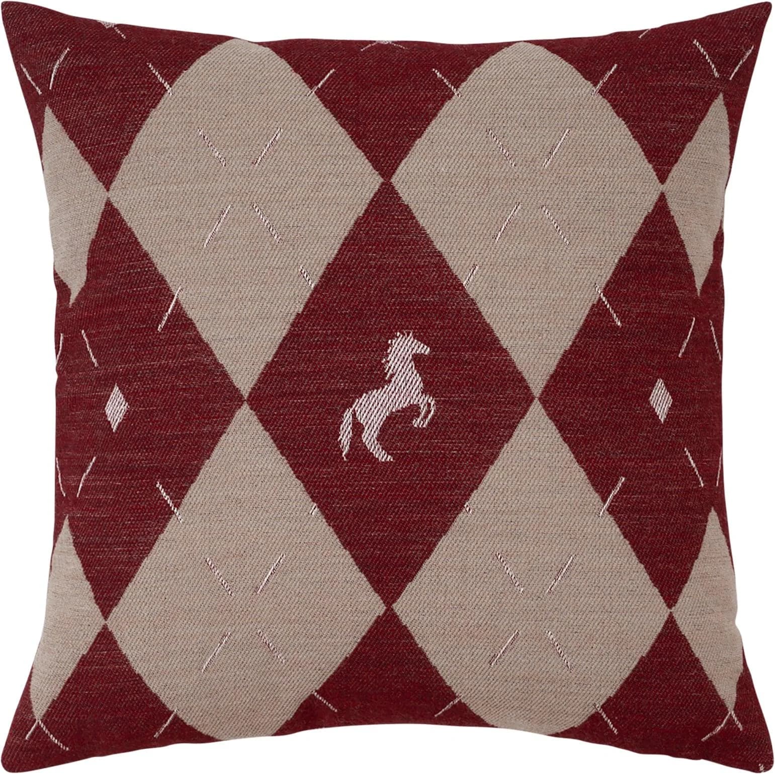 PAD Dekokissen LUCKY Bordeaux Karo-Design