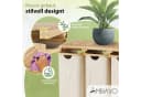 AMBIAVO Wäschekorb 3 Fächer 150 L Beige Bild 5