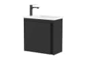 Planetmöbel Waschtisch inkl. Waschbecken 50cm Schwarz Softclose Bild 2